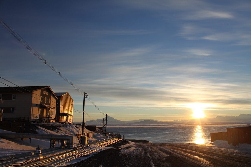 Antarctica: Sunset at McMurdo Station